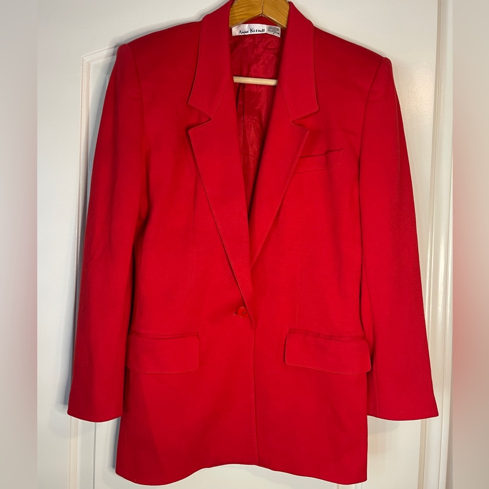 Anne Klein red blazer size 4